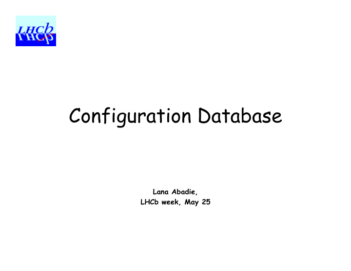 configuration database