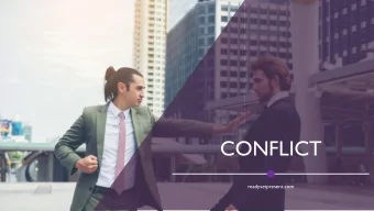 CONFLICT  readysetpresent.com  Conflict  Program Objectives  Explain the difference between a