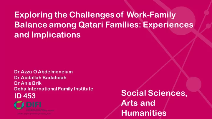 exploring the challenges of work family balance among