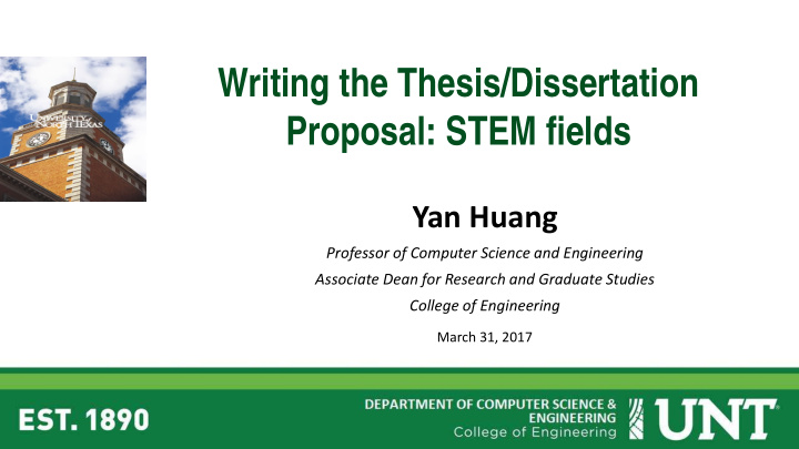 writing the thesis dissertation proposal stem fields