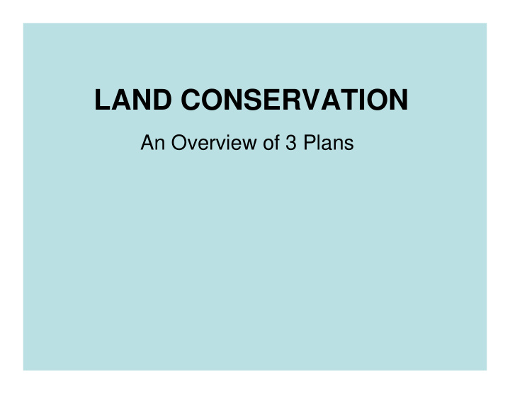 land conservation