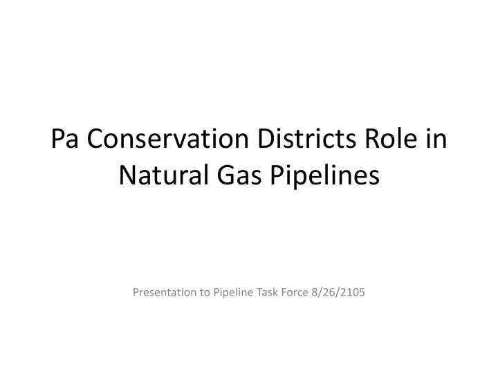 natural gas pipelines