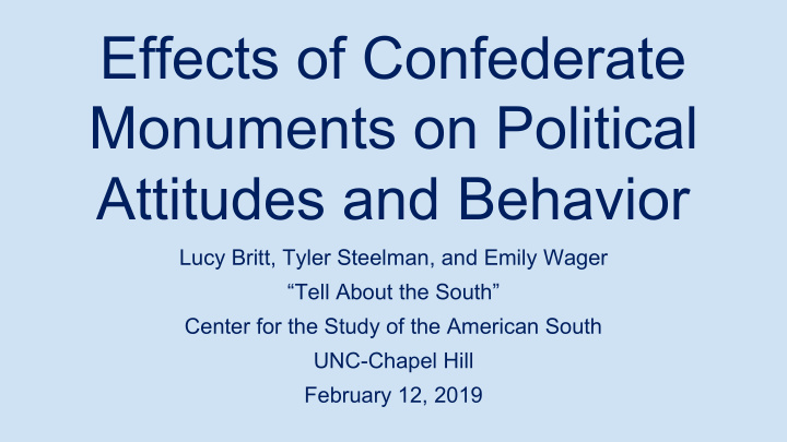effects of confederate monuments on political attitudes