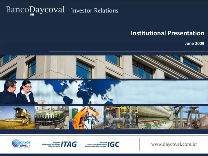institutional presentation