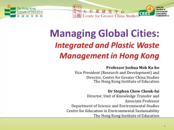 Professor Joshua Mok Ka-ho  Vice President (Research and Development) and  Director, Centre for