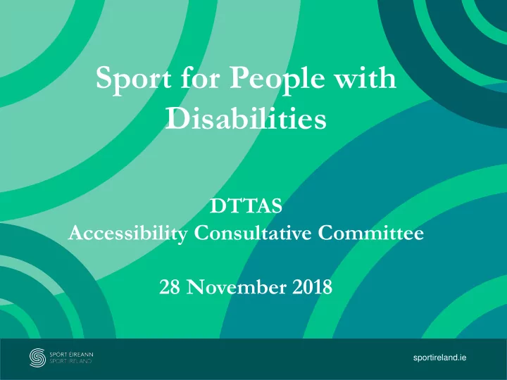 sport for people with