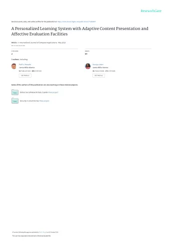 A Personalized Learning System with Adaptive Content Presentation and  Affective Evaluation