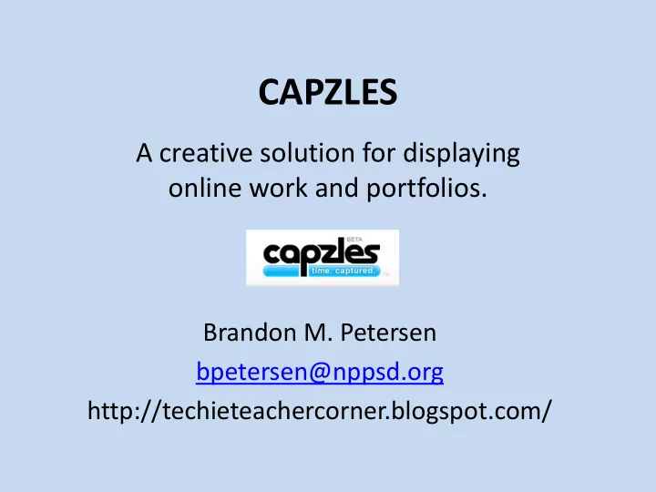 capzles