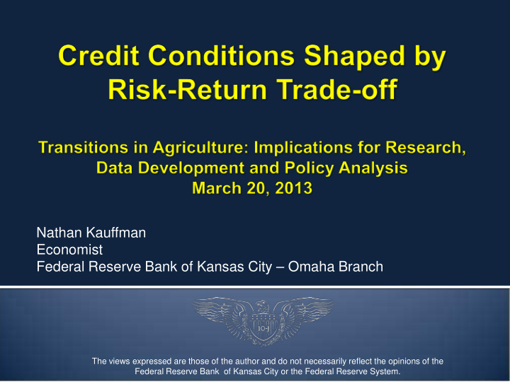 nathan kauffman economist federal reserve bank of kansas