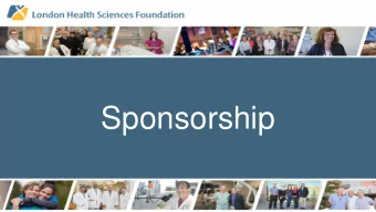 Sponsorship  Sponsorship Planning Timeline I DENTIFICATION &amp; A SSESSMENT C ULTIVATION &amp; S
