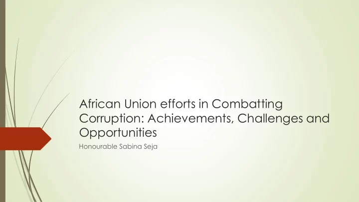 corruption achievements challenges and