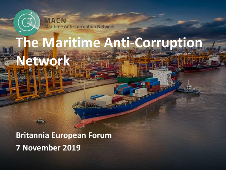 the maritime anti corruption network