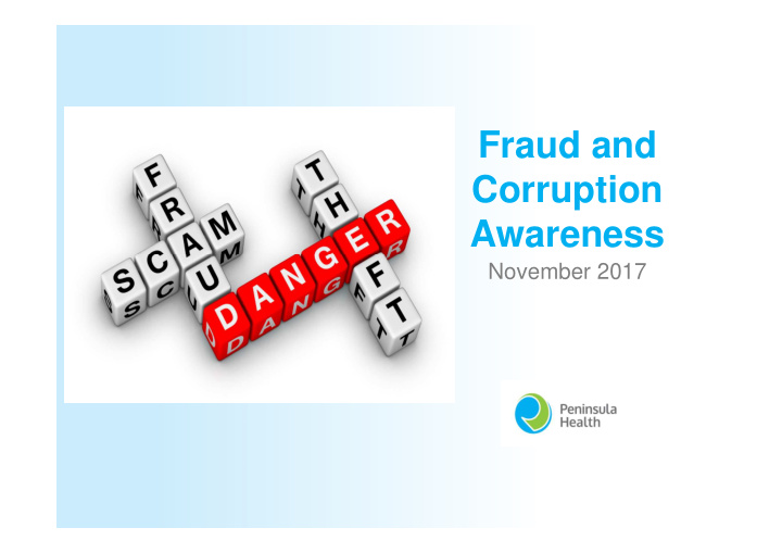 fraud and corruption awareness