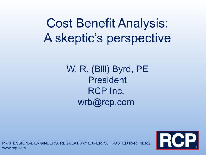 cost benefit analysis a skeptic s perspective