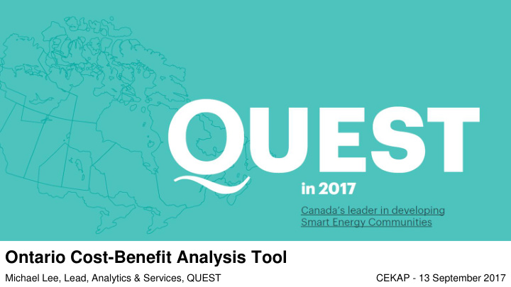 ontario cost benefit analysis tool
