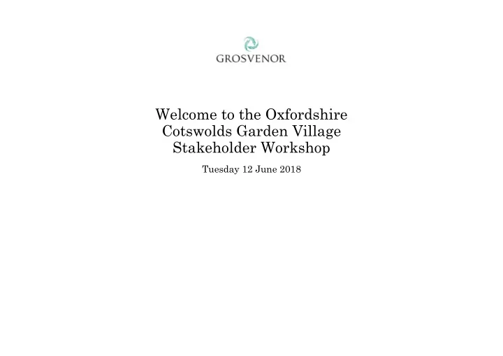 welcome to the oxfordshire cotswolds garden village