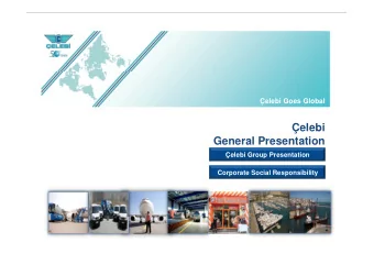 elebi  General Presentation  elebi Group Presentation  Corporate Social Responsibility  elebi