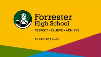 S3 Coursing 2020   Dec 19  CLs choose appropriate courses to offer   Dec 19  Course