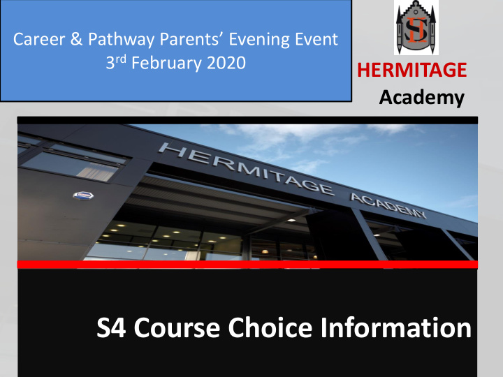 s4 course choice information