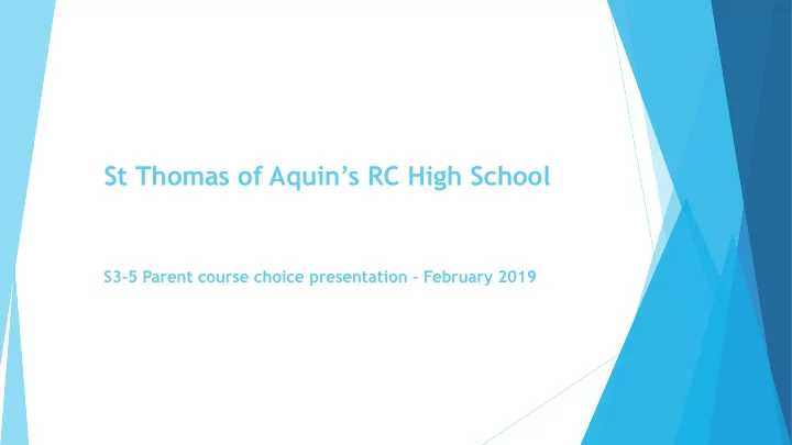 st thomas of aquin s rc high school