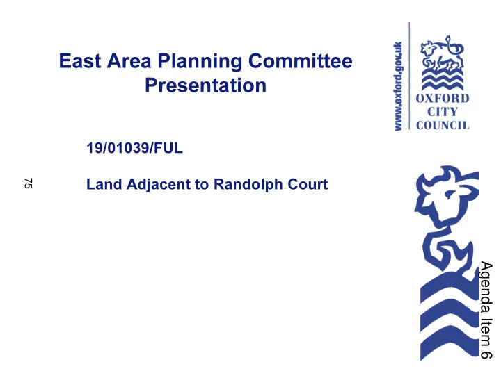 east area planning committee presentation