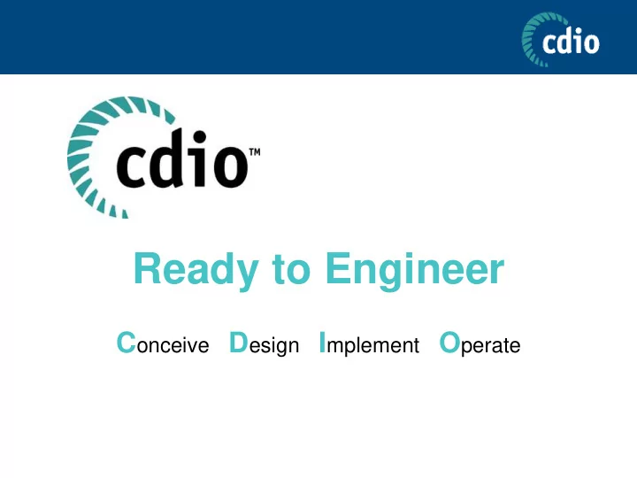 ready to engineer