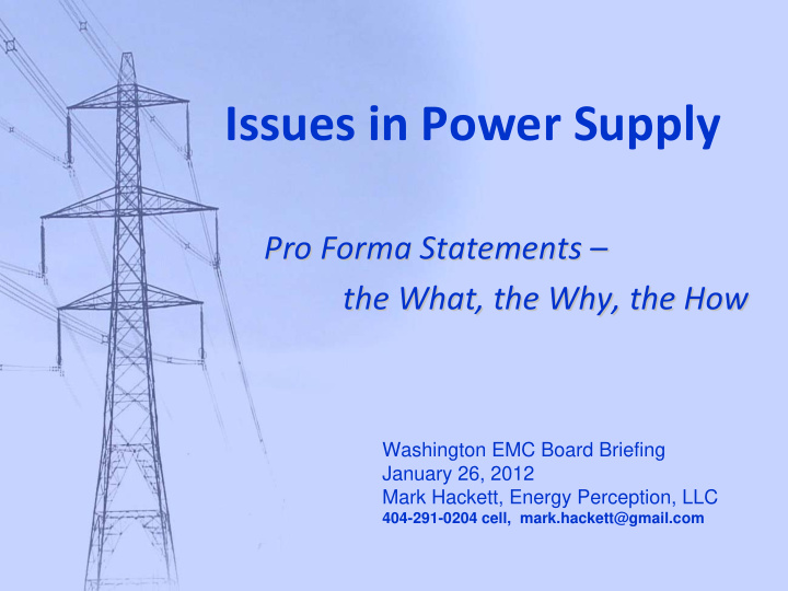 issues in power supply