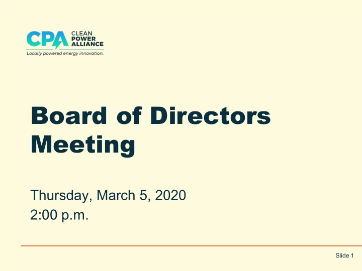 board of directors meeting