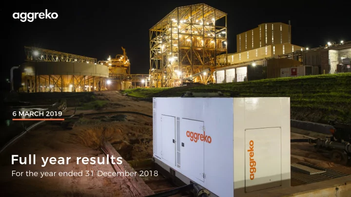 full year results
