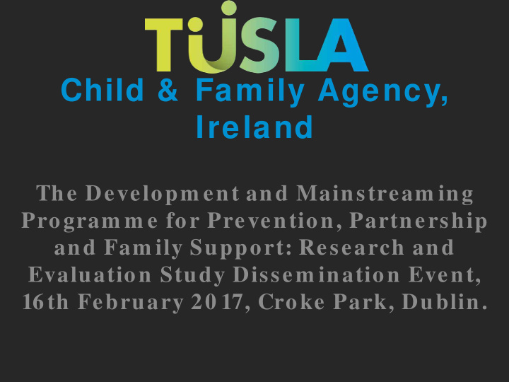 child family agency ireland