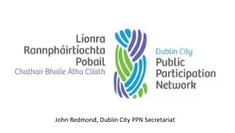 John Redmond, Dublin City PPN Secretariat  Aviva Stadium Community Fund  Scheme  Annual Fund of