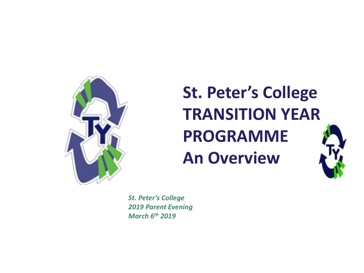 st peter s college transition year programme an overview
