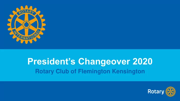 president s changeover 2020