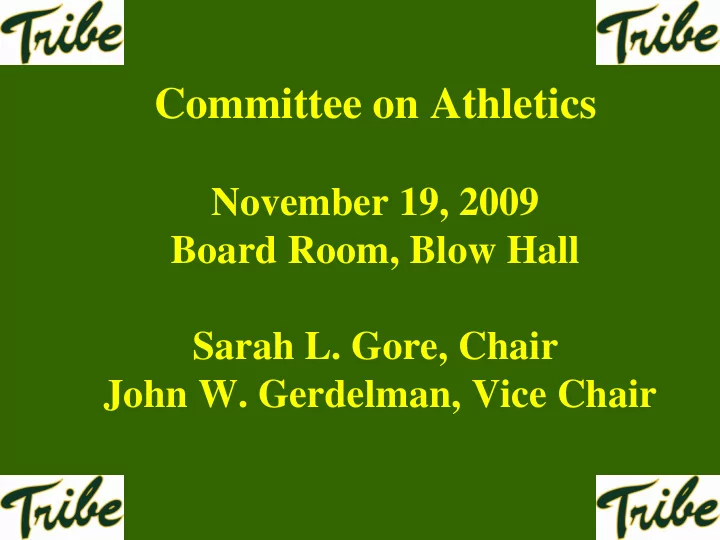 committee on athletics
