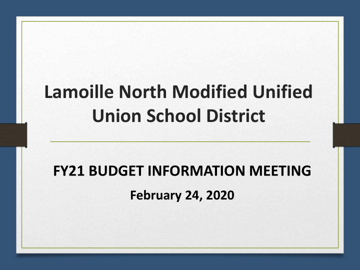 lamoille north modified unified union school district