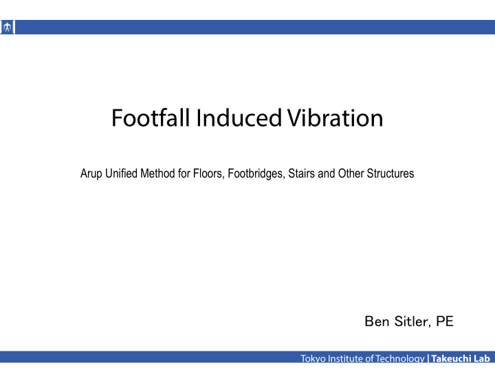 footfall induced vibration