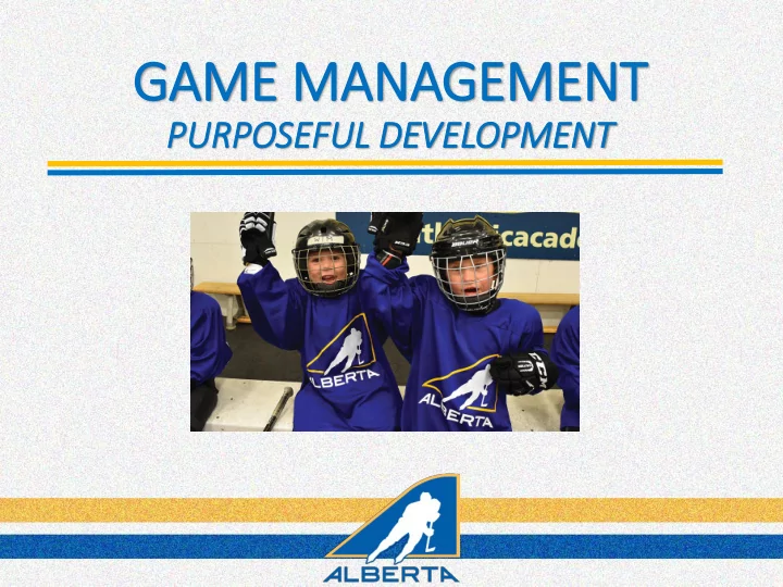 game management