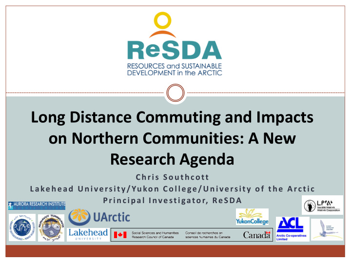 long distance commuting and impacts on northern