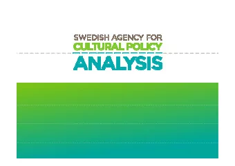 ESSNET FRAMEWORK FOR CULTURAL  STATISTICS  The ESSnet framework for cultural statistics is