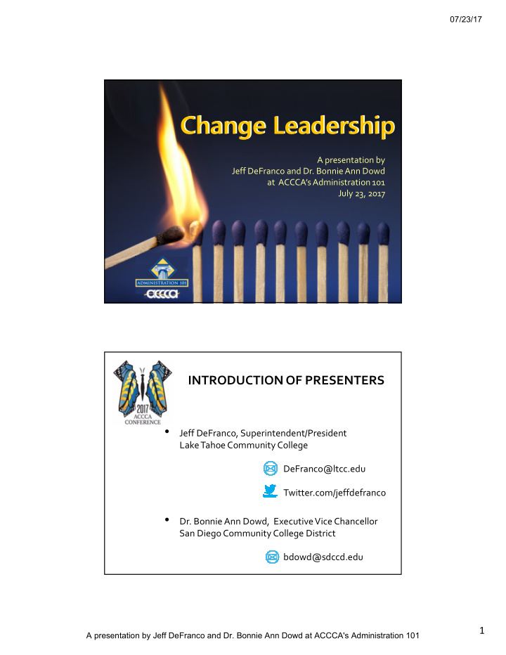 change leadership change leadership