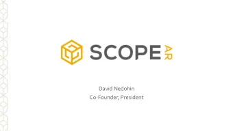 David Nedohin  Co-Founder, President  Shift in the Workforce  Cultural change in workforce