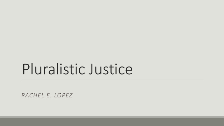 pluralistic justice