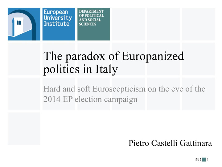 the paradox of europanized politics in italy