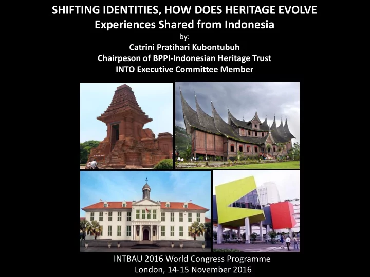shifting identities how does heritage evolve