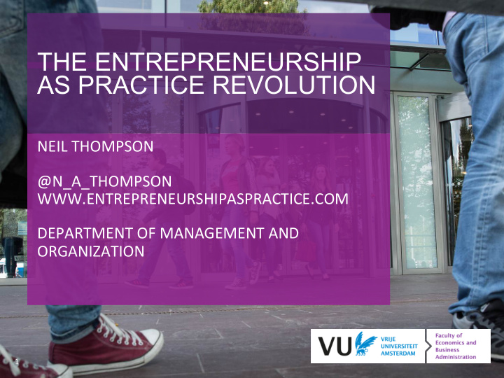 the entrepreneurship as practice revolution