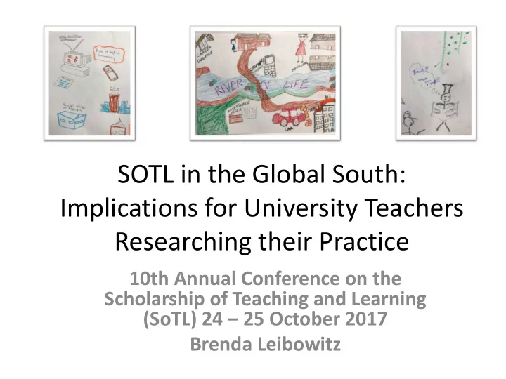 sotl in the global south implications for university