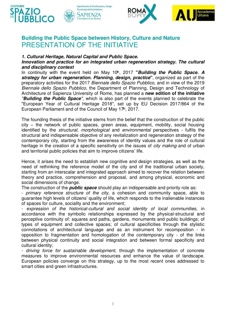 building the public space between history culture and