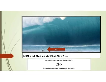 CPx  Communication Prescription LLC  Ob je c tive s  Will NOT  solve  your proble ms  De sc