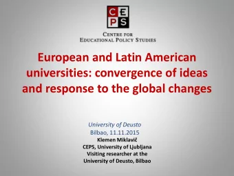 European and Latin American  universities: convergence of ideas and response to the global changes