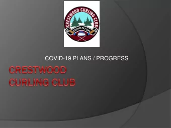COVID-19 PLANS / PROGRESS  Covid-19 Closes Crestwood  League games that were cancelled 5 Oclock